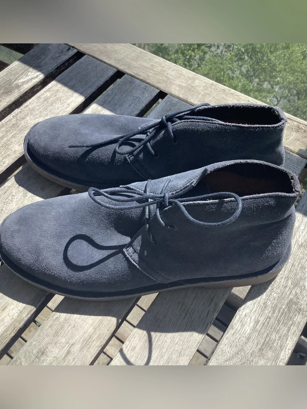 J.CREW Bennett Chukka Suede Ankle Boot in Blue Sz 7